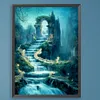 Quiet Night Trickle-Paint by Numbers Acrylic Painting 30*40CM