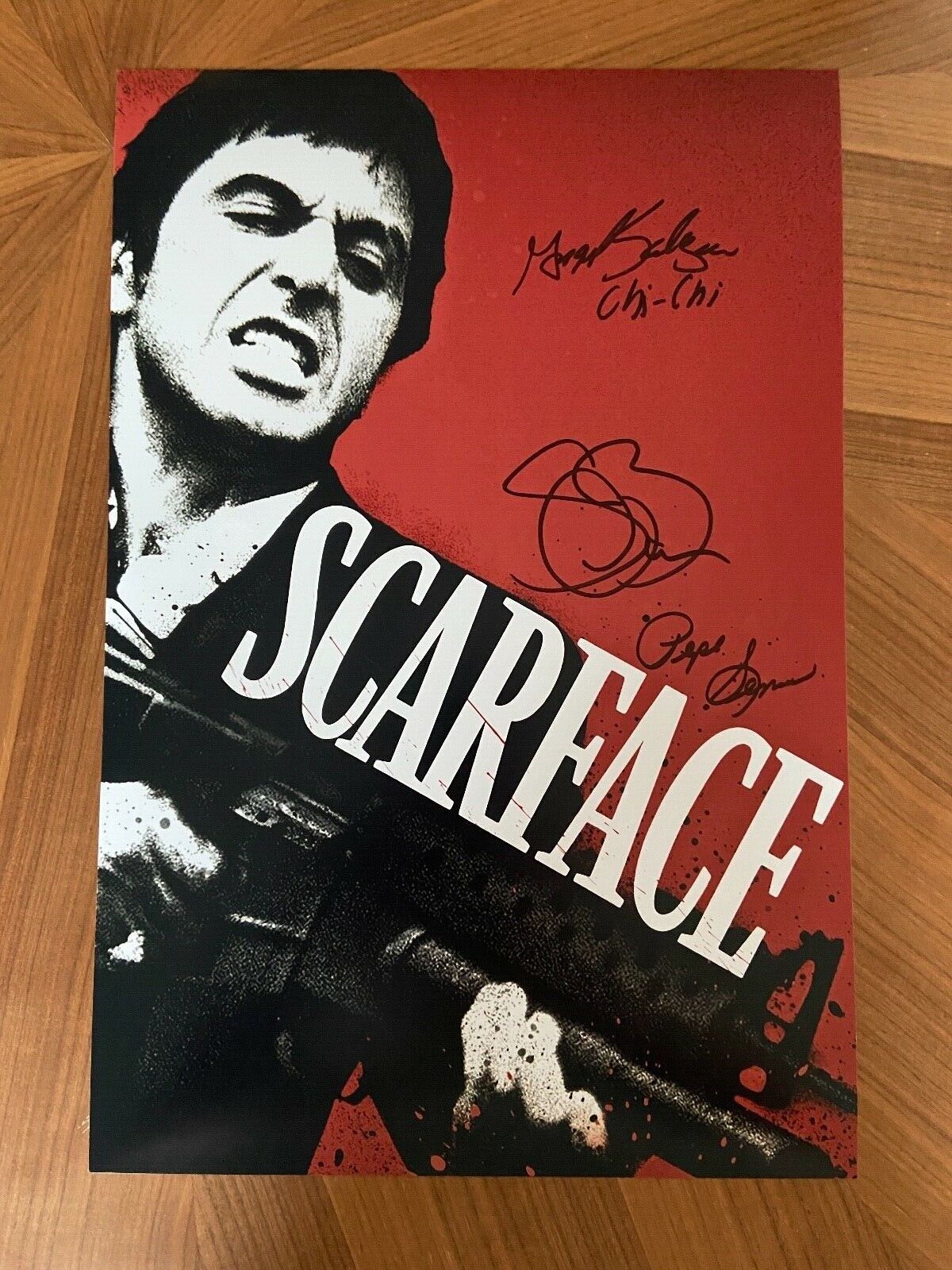 *SCARFACE* signed 12x18 poster *STEVEN BAUER, ANGEL SALAZAR,PEPE SERNA *PROOF 11