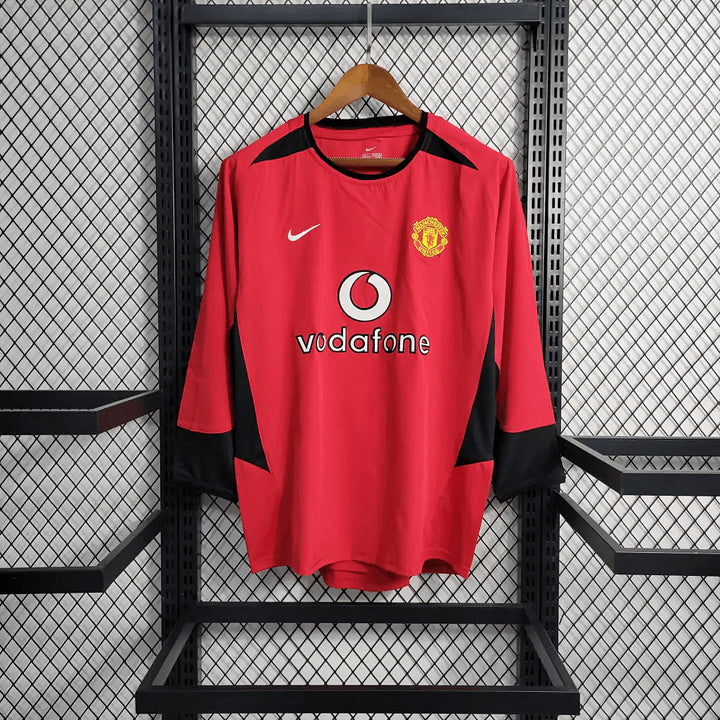 2002/2004 Retro Long Sleeve Manchester United Home Football Shirt 1:1 Thai Quality mysite