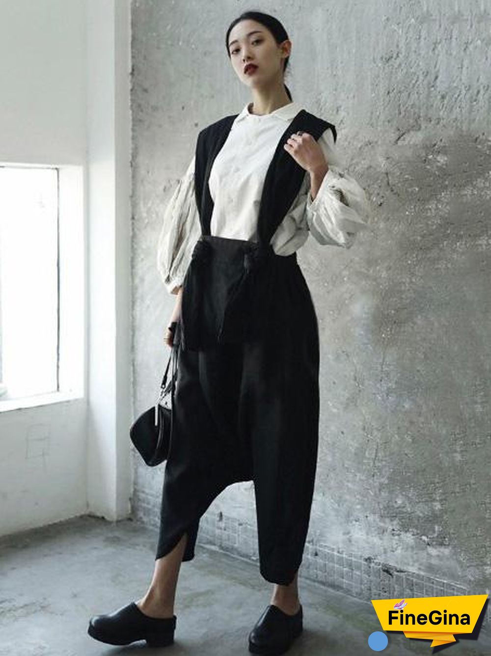 Solid Linen Loose Harem Pants