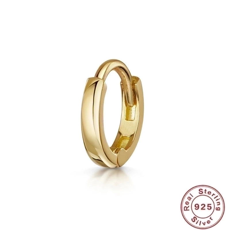 1 Piece 925 Sterling Silver Zircon Round Square Earrings