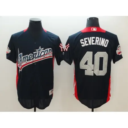 American League #40 Luis Severino Navy 2018 MLB All-Star Game Home Run Derby Jersey CMCU