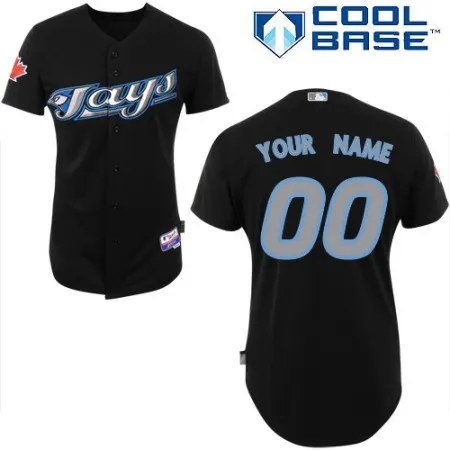 Men's Toronto Blue Jays Black Cool Base Authentic Jersey