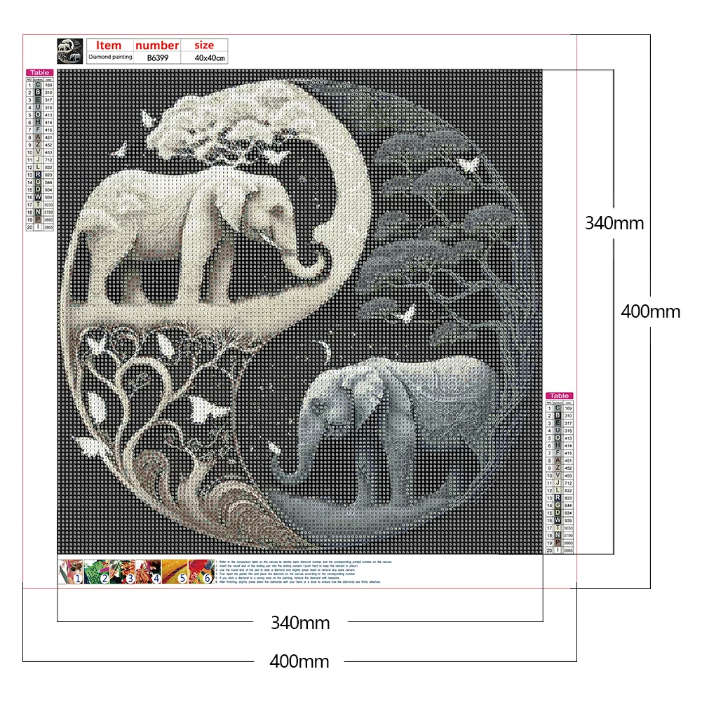 Diamond Painting - Full Round/Square Drill - Tai Chi Animals(30*30 - 50*50cm)