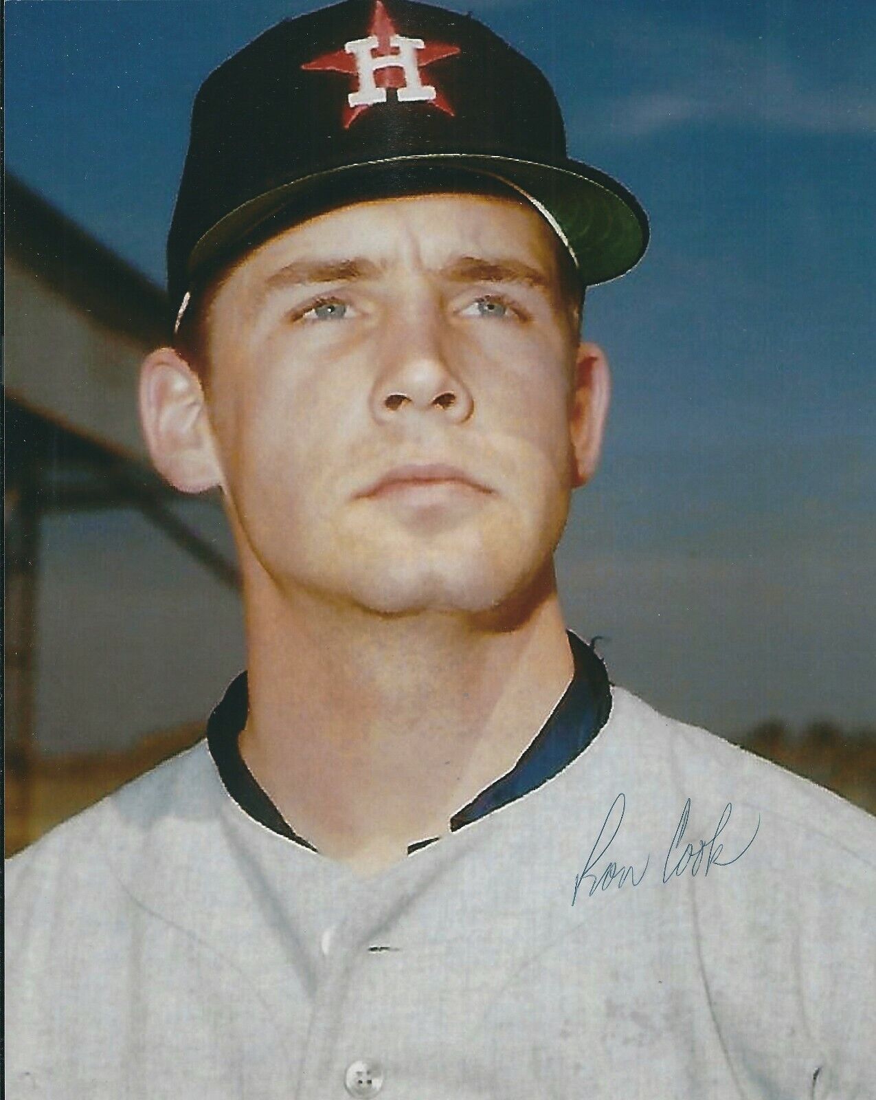 Autographed 8x10 RON COOK Houston Astros Photo Poster painting - COA