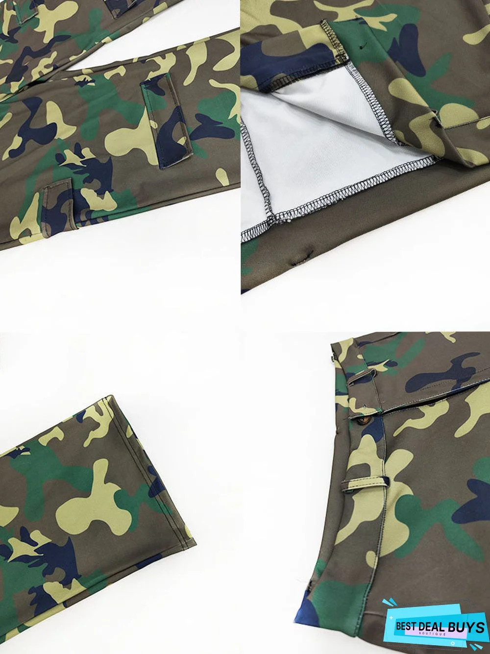 Plus Size Camouflage Print Long Pants