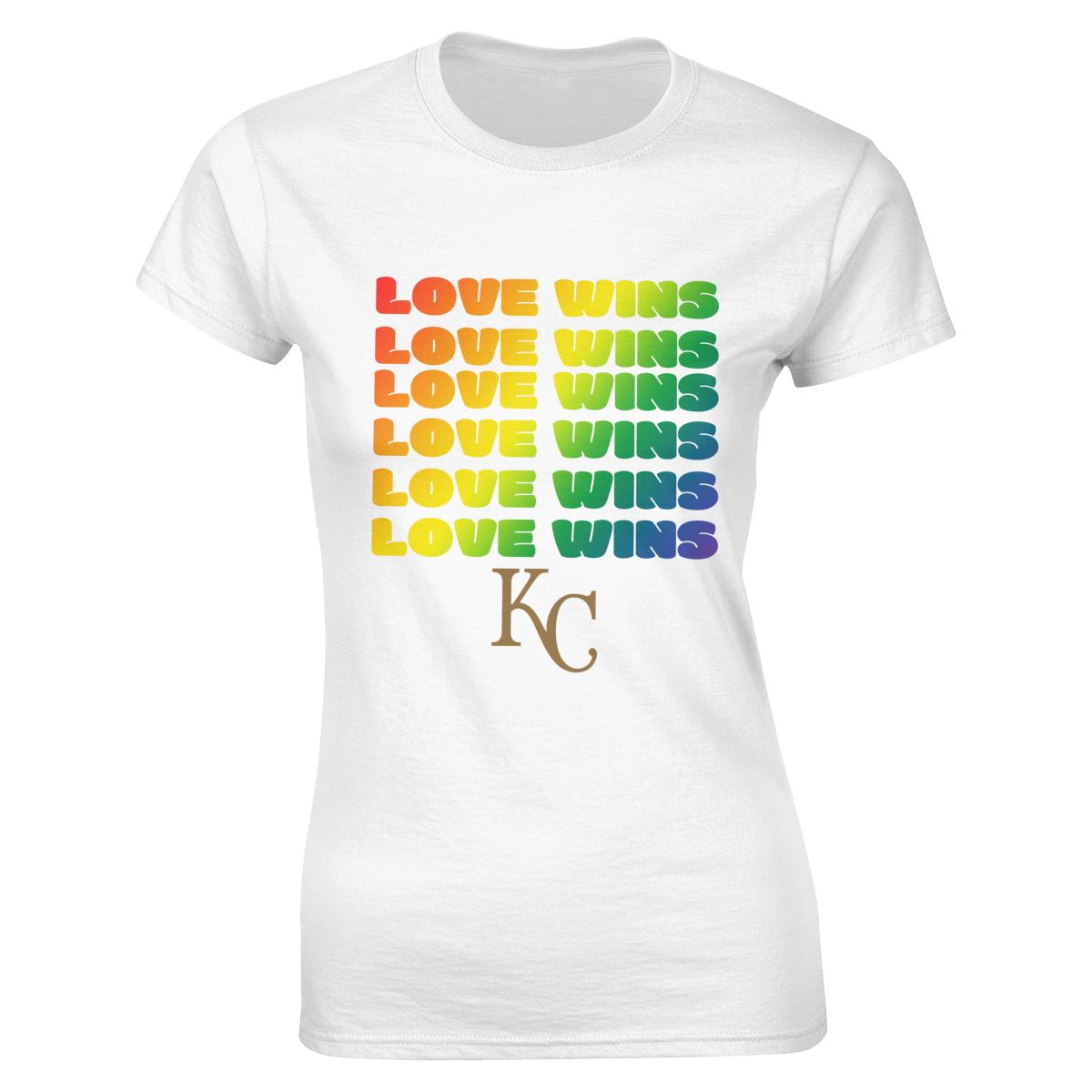 Kansas City Royals Love Wins Pride Women's Soft Cotton T-Shirt