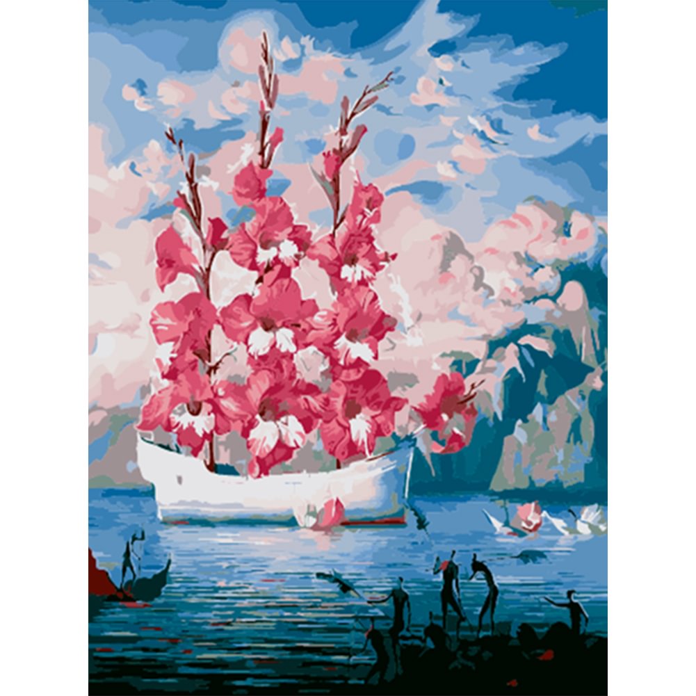 Flower Boat - Paint By Numbers