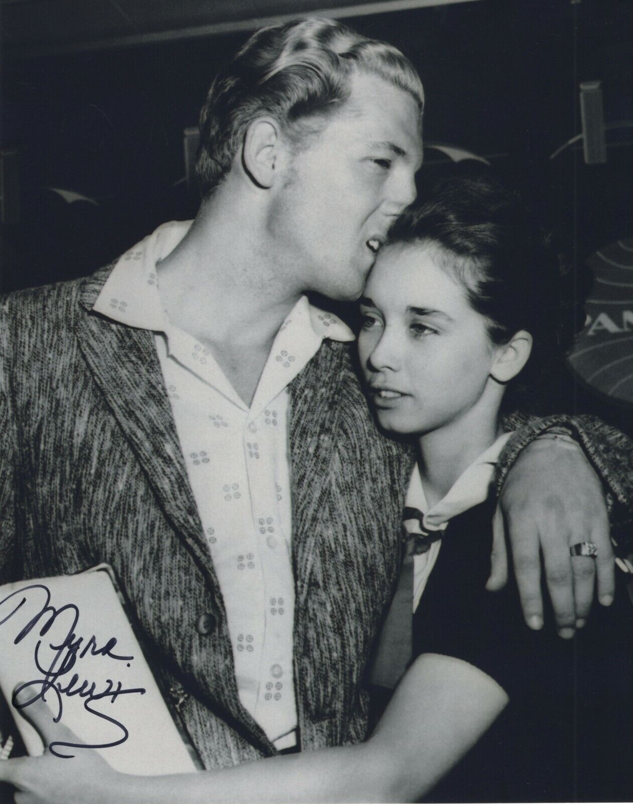 MYRA LEWIS SIGNED AUTOGRAPH 8X10 Photo Poster painting WITH JERRY LEE LEWIS #4