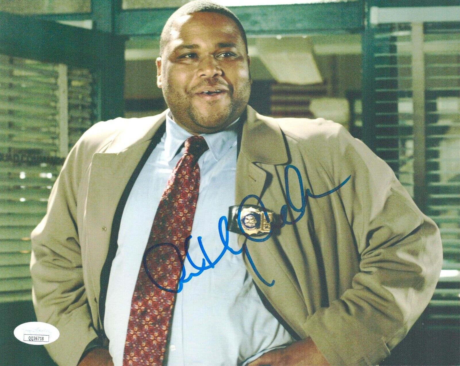 ANTHONY ANDERSON Signed 8x10 Photo Poster painting LAW & ORDER In Person Autograph JSA COA Cert