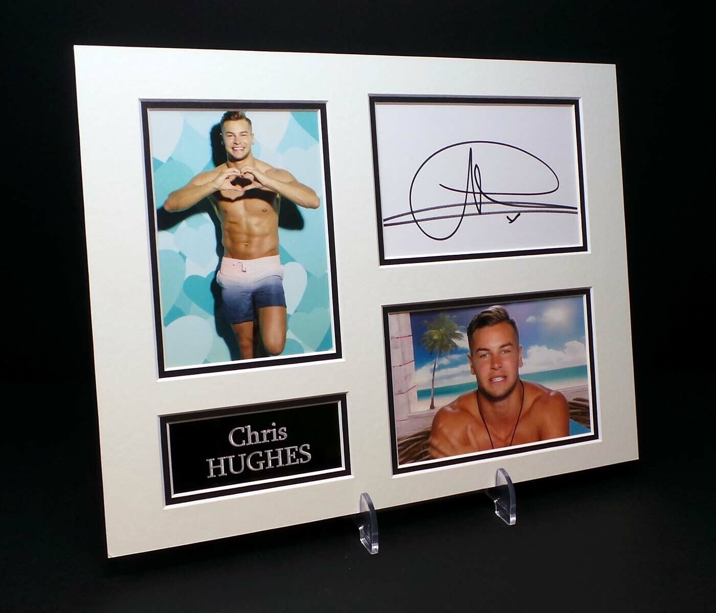 Chris HUGHES Signed Mounted Photo Poster painting Display 2 AFTAL RD COA TV Star Love Island