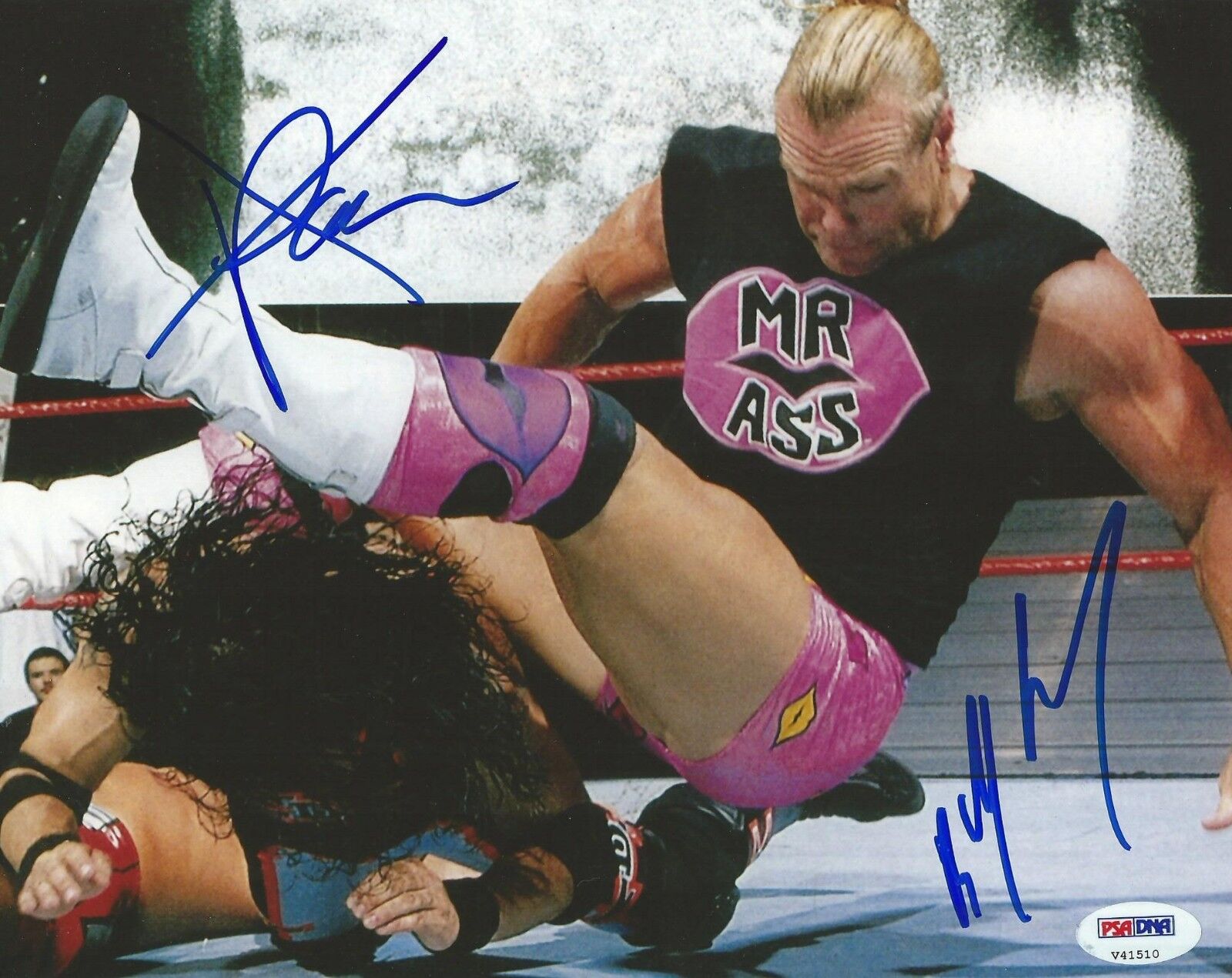 DX X-Pac New Age Outlaws Mr Bad Ass Billy Gunn Signed WWE 8x10 Photo Poster painting PSA/DNA COA