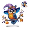 Diamond Painting Double-Sided Pumpkin Owl Table Top Ornament