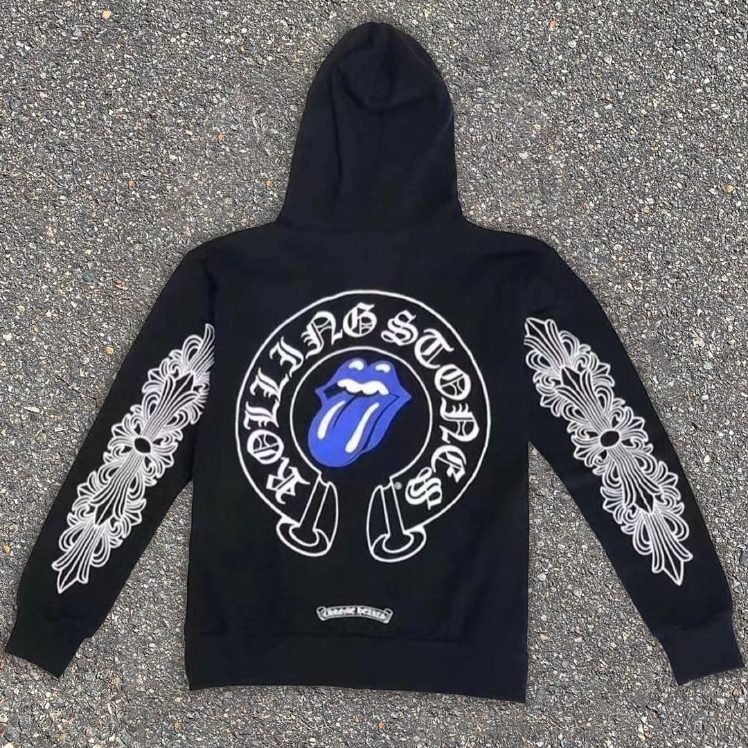 Casual retro punk hip hop street hoodie
