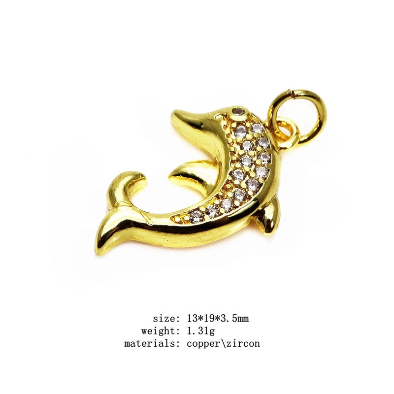 1 Piece Copper Zircon Rabbit Star Moon Pendant