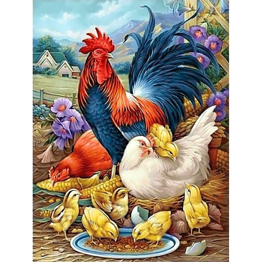 

Chicken - Round Drill Diamond Painting - 30*40CM, 501 Original