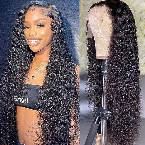 13x4 Glueless Lace Frontal Wigs Human Hair Pre Plucked with Baby Hair Wet and Wavy Wigs Human Hair