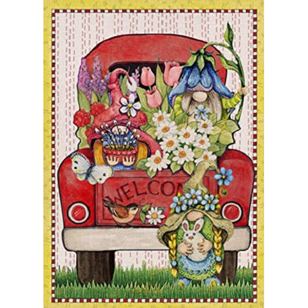 

30*40CM - Round Drill Diamond Painting - Gnome, 501 Original