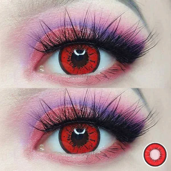 Elf Red Cosplay Contact Lenses For Halloween Or Cosplay Ball/Party 14.5mm