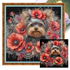 Poppy Puppy-11CT Stamped Cross Stitch 45*45cm/17.72*17.72in