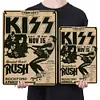 KISS - Panneaux en &eacute;tain m&eacute;tallique(20*30cm/30*40cm) - Musique