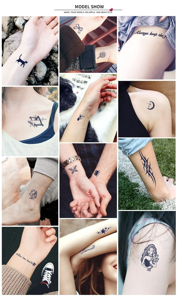 Juice Tattoo Sticker Simple Semi-permanent Imitation Tattoo Tattoo Sticker Personality Flower Arm Big Picture Sticker