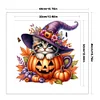 Pumpkin Cat-11CT Stamped Cross Stitch 40*40cm/15.75*15.75in