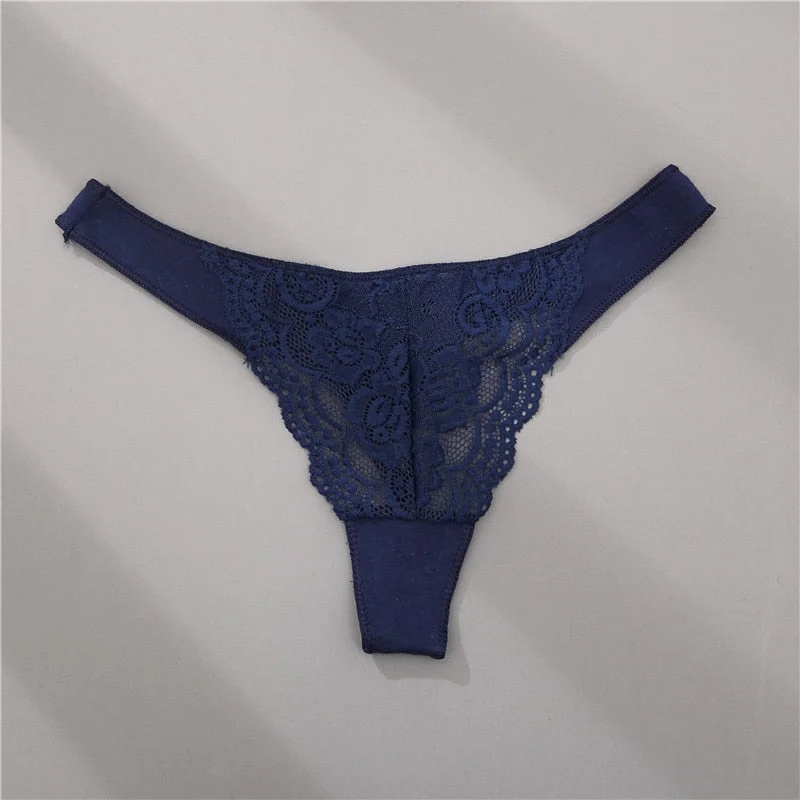 FINETOO  M-XL T-Back Cotton G-string Women Lace Panties Sexy Woman Thong Underwear Girls Lingerie Lace Pantys Femme Underpants