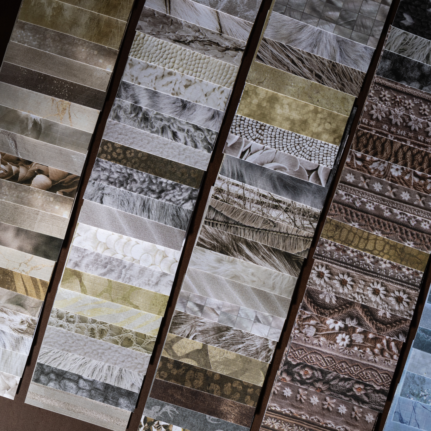 스티커 - 부드러운 질감과 시리즈 빈티지 꽃 패턴