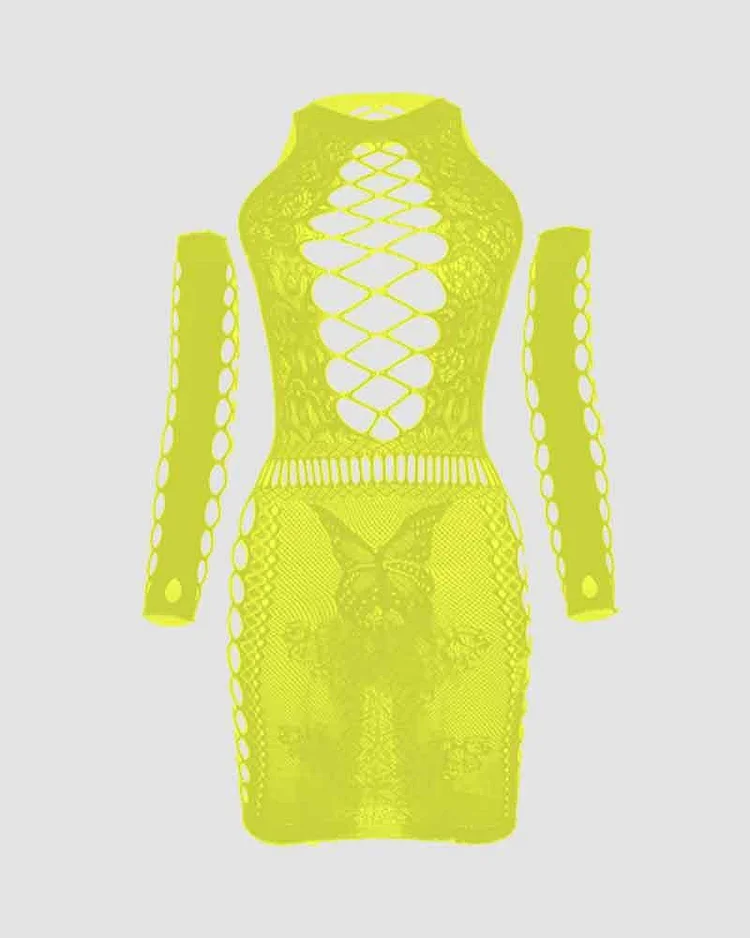 Festival Fishnet Cut Out Dress