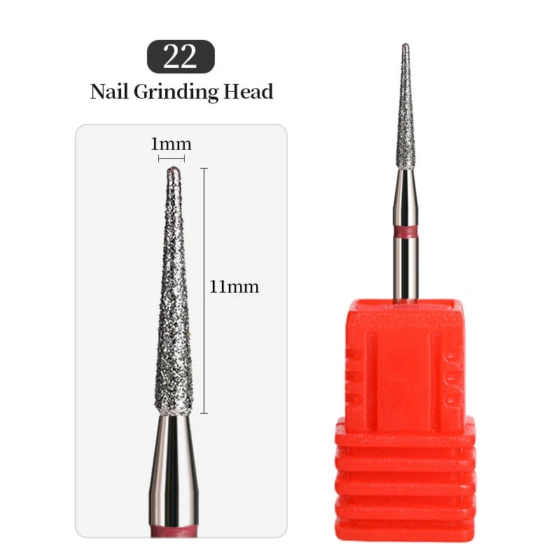 1Pcs Mini Carbite Dimond Nail Drill Bits Manicure Drill For Milling Cutter Electric Machine Nail Files Buffer Nail Art Equipment-Nail Inspo