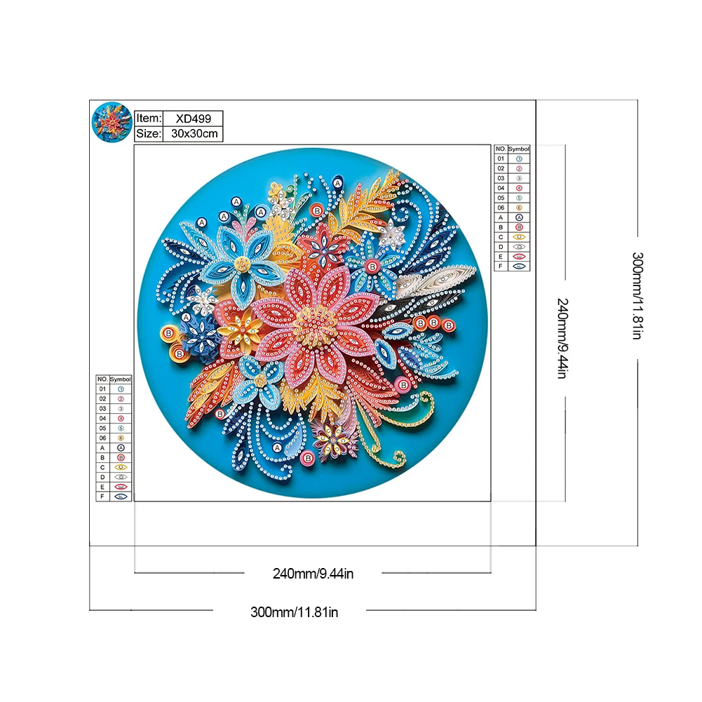 Diamond Painting - Partial Special Shaped Drill - Flower(Canvas|30*30cm)