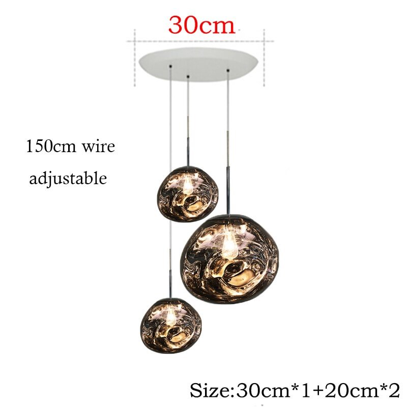 Nordic Glass Lava LED Pendant Lights Villa Stairs Ceiling  chandeliers Indoor Lighting Living Room Home Loft Hanging Lamp lustre