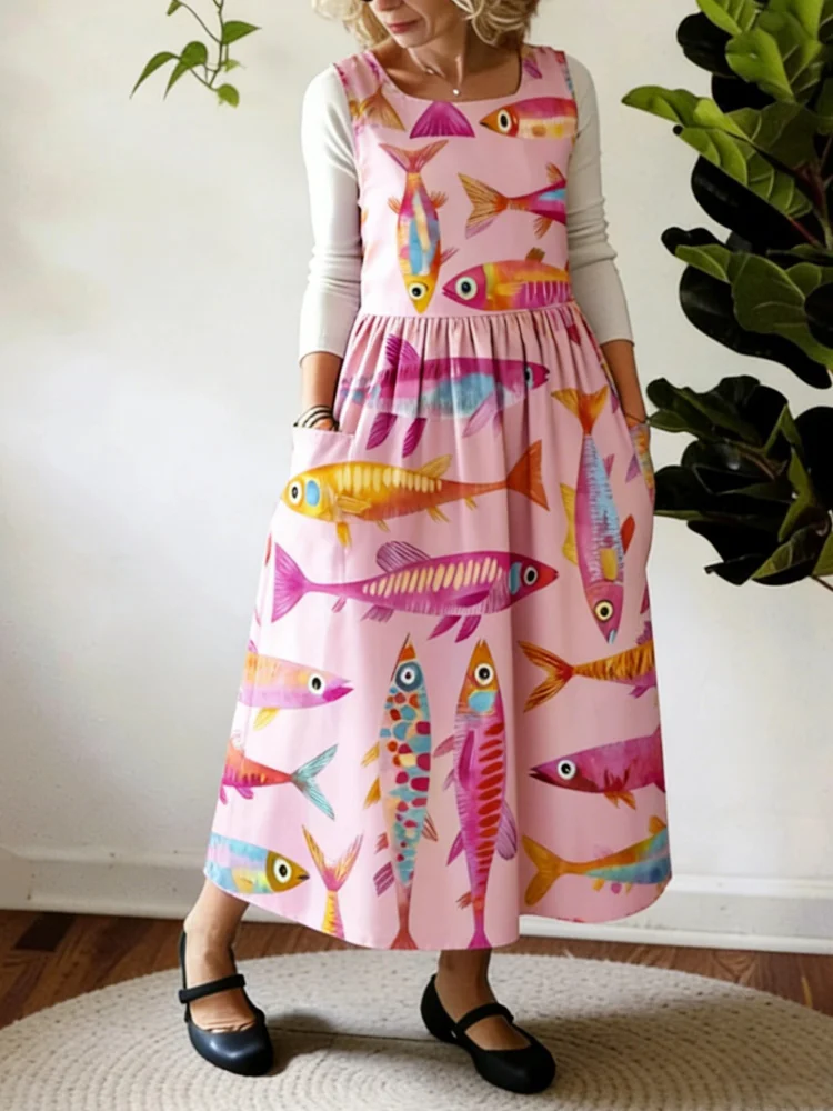 Tropical Fish Printed Apron