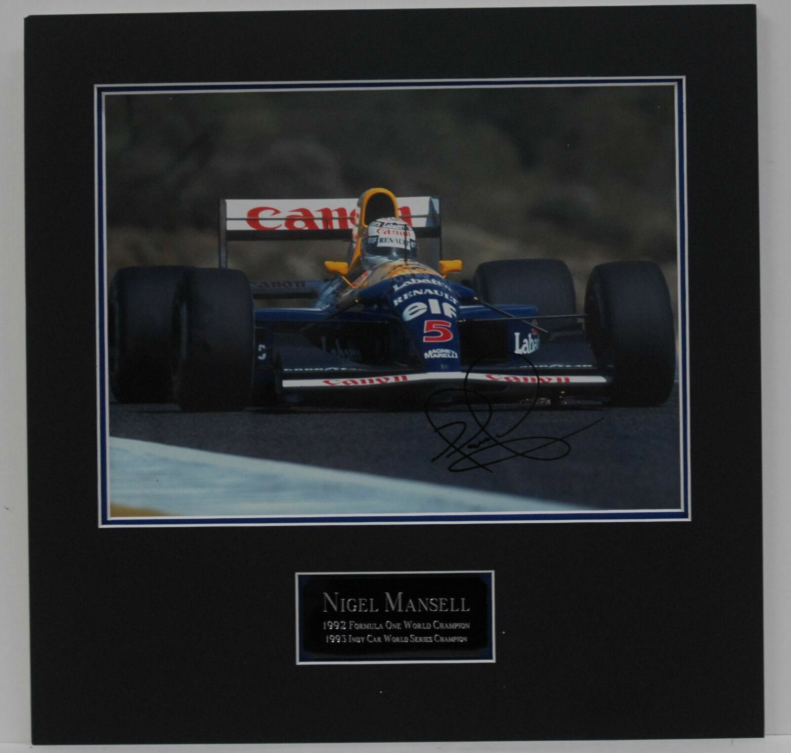 Nigel Mansell Hand Signed Autograph In Person 16X12 Photo Poster painting MOUNTED