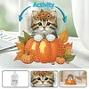 uk.everydayedeals DIY Diamond Painting Acrylic Bobble Head Decoration - Cat Pumpkins