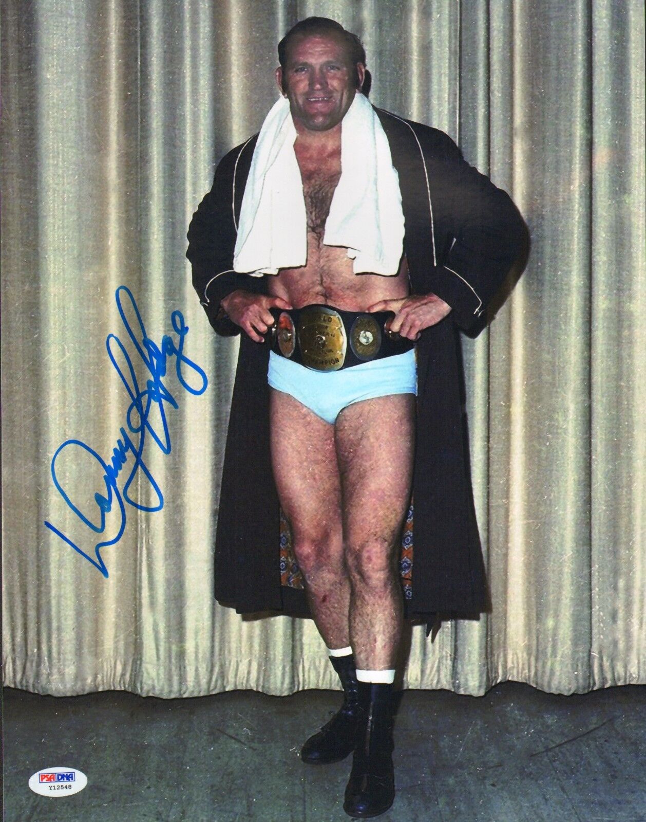 Danny Hodge Signed 11x14 Photo Poster painting PSA/DNA COA w/ NWA Belt Pro Wrestling Picture WWE