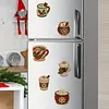 6PCS Drinks DIY Pearl Diamond Painting Christmas Fridge Magnets, Sparkling Rhinestone Refrigerator Magnet Craft Kit for Home Decor & Gifts