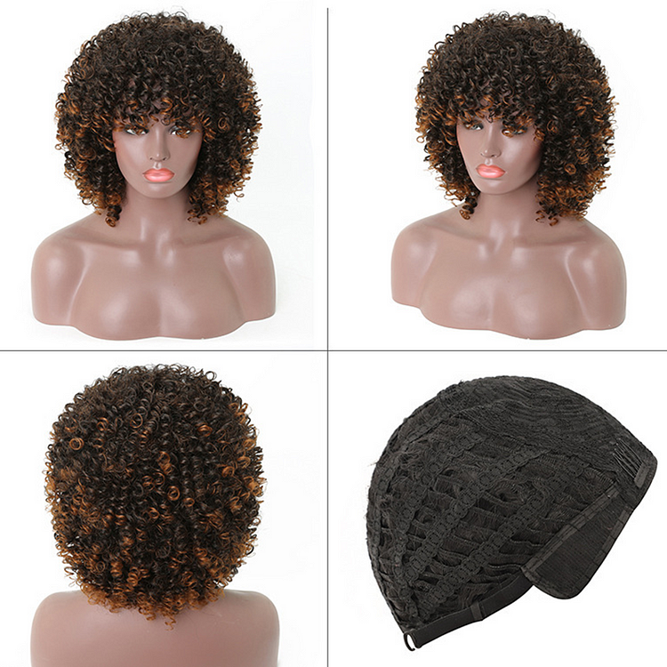 Short Curly Hair Afro Curls Wigs