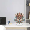 (US Local)5D DIY Special Shape Diamond Painting Desk Ornament Gorgeous Flower Decor Kit