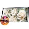 (95*50cm)White Rose - Full Square Drill Diamond Painting