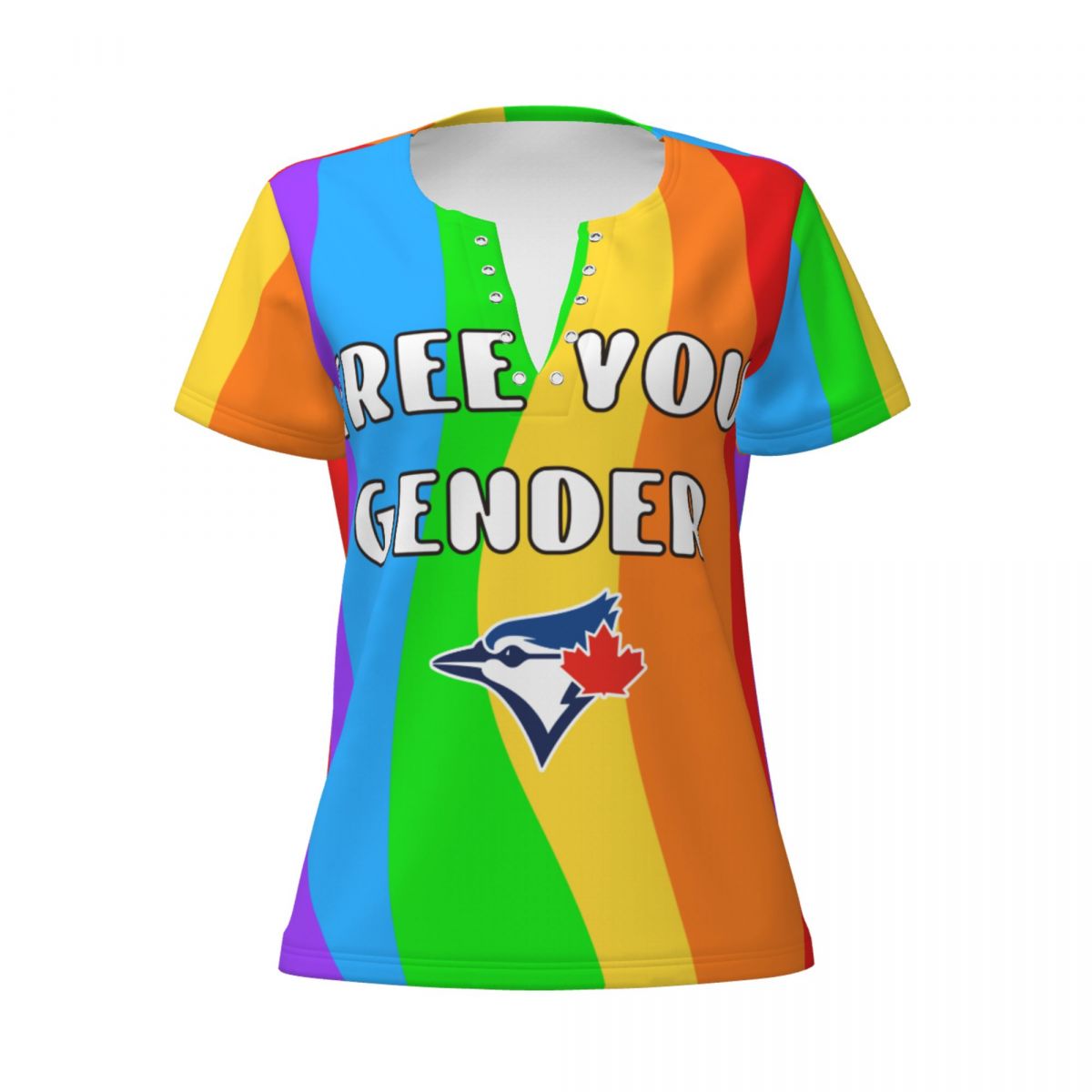 Toronto Blue Jays Pride Women's V-Neck T-Shirt