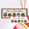 Partial Cross Stitch Kits Christmas Owl 14CT Counted DIY Home Decorations(Brand)