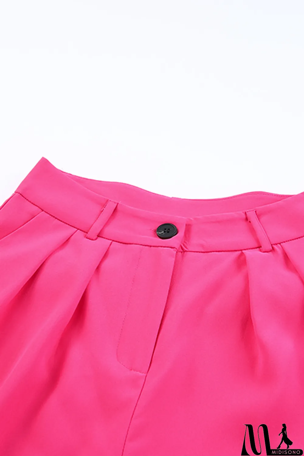 MidiSono - Rose Pleated High Waist Wide Leg Casual Pants