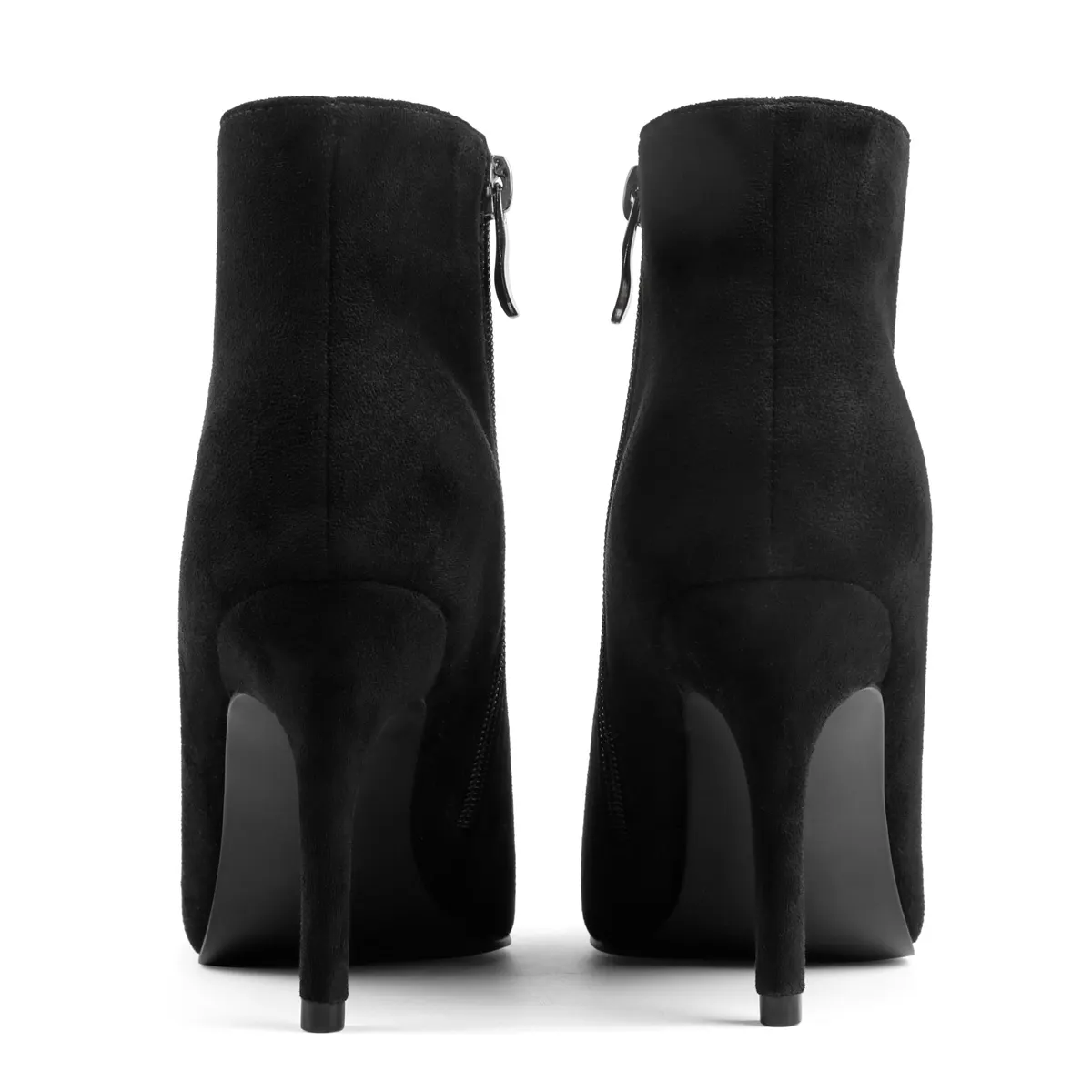 90mm Women's Ankle Boots Closed Pointed Toe Red Bottom Stilettos Booties-vocosishoes