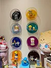 Transparent Round Figurines Display Stand Home Decor Wall Non-Yellowing Figurine Holder 