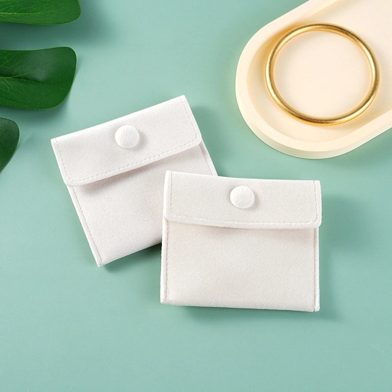 Minimalist Solid Color Flannel Jewelry Packaging Bags