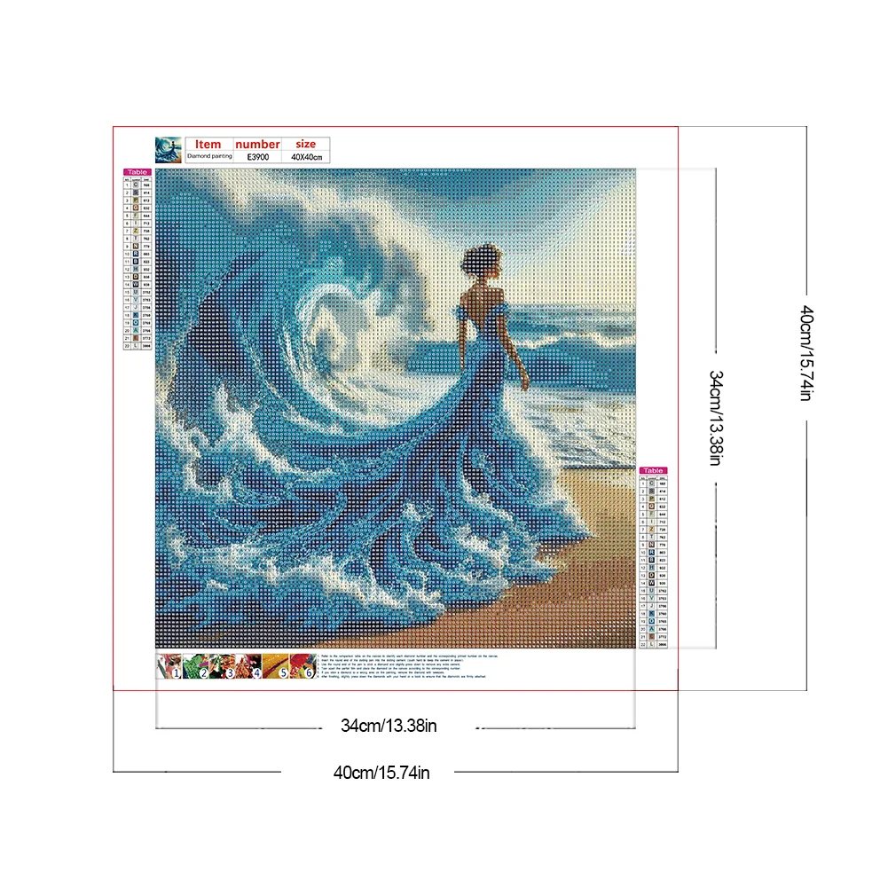 Diamond Painting - Full Round Drill - Waves Beauty(Canvas|40*40cm)