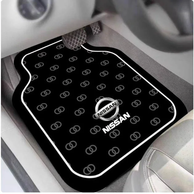 Car Foot Pads, All Seasons, Universal Dirt-Resistant And Easy-To-Maintain, Anti-Slip Mats, High-End Car Logo, Diatom Mud Foot Pads