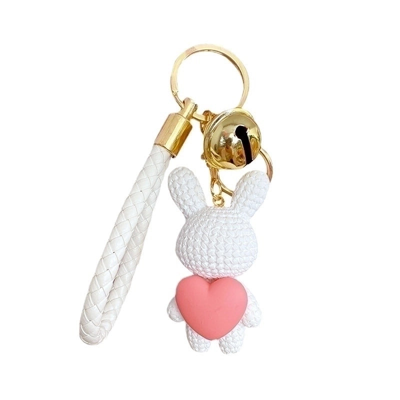Cartoon Style Animal Heart Shape Resin Unisex Bag Pendant Keychain